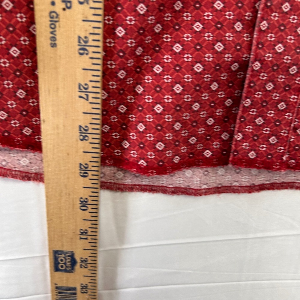 Wrangler Western Shirt Mens Large Red Geometric Pearl Snap Retro 112375546 - Picture 4 of 9